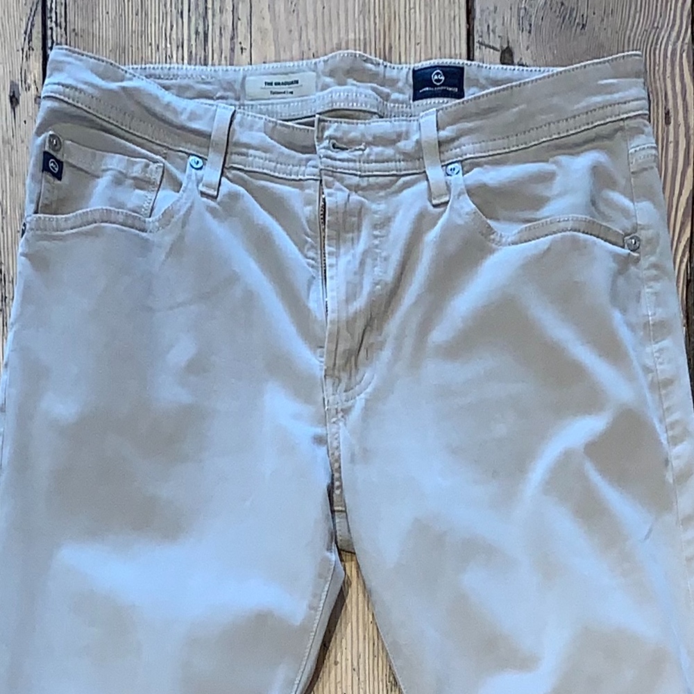 Adriano Goldschmied (AG) Light Tan/Cream Khakis